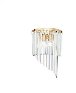 Klasická nástěnná svítidla Nástěnné svítidlo Ideal Lux Carlton AP3 oro 213491 E14 3x40W zlaté