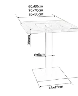 Jídelní stoly Jídelní stůl PURO Signal 70x70x76 cm