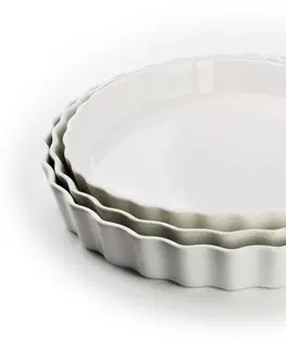 Pečicí formy Mondex Porcelánová forma na koláče BASIC 26 cm bílá
