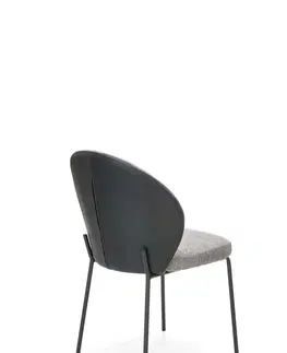 Židle HALMAR Jídelní židle K471 šedá/černá