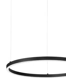 Svítidla Ideal Lux Ideal Lux - LED Lustr na lanku ORACLE SLIM LED/32W/230V pr. 50 cm černá 
