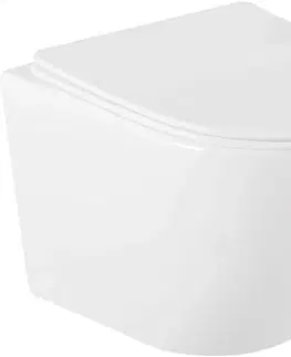 Kompletní WC sady Závěsná WC mísa MEXEN LENA II + prkénko SLIM bílá