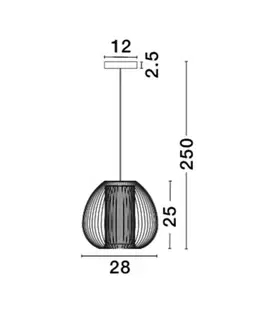 Designová závěsná svítidla NOVA LUCE závěsné svítidlo DESIRE černý hliník E27 1x12W 230V IP20 bez žárovky 9586151