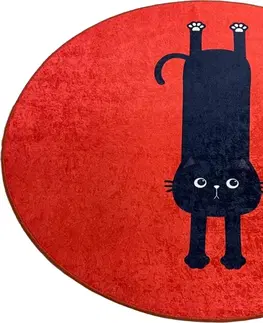 Koupelnové předložky L'essentiel Koupelnový kobereček KITTY 80 cm červený