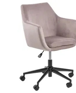 Kancelářské židle Actona Kancelářské křeslo Nora pudrově růžové