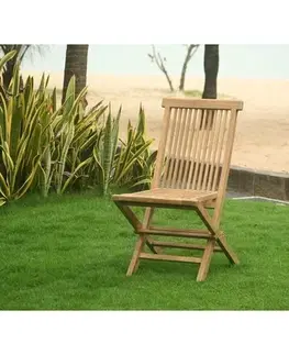 Zahradní nábytek Sada skládacích zahradních židlí Clasic teak, 2 ks