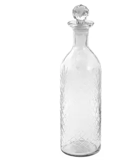 Karafy Dekorační transparentní skleněná láhev se zátkou / karafa - Ø 10*36 cm Clayre & Eef 6GL3557