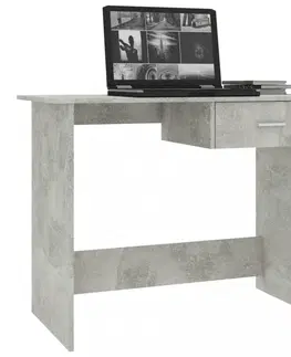 Pracovní stoly Psací stůl se zásuvkou 100x50 cm Dekorhome Bílá