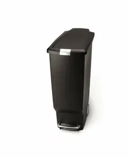 Odpadkové koše Pedálový odpadkový koš Simplehuman – 40 l, úzký, černý plast