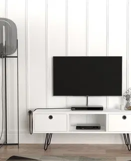 Televizní stolky Televizní stolek MODA bílá