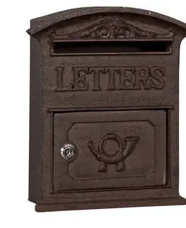 Poštovní schránky Hnědá poštovní schránka Letters - 27*9*31 cm Clayre & Eef 6Y1267