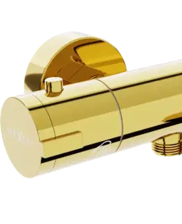 Vodovodní baterie Termostatická vanová baterie MEXEN KAI zlatá