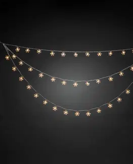 Vánoční světelné závěsy Konstsmide Christmas LED světelný závěs, 44 teplá bílá zářící vločka