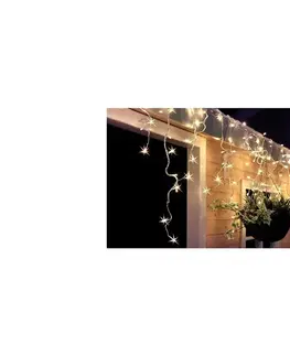 Vánoční osvětlení  LED vánoční závěs, rampouchy, 360 LED, 9m x 0,7m, přívod 6m, venkovní, teplé bílé světlo  1V401-WW