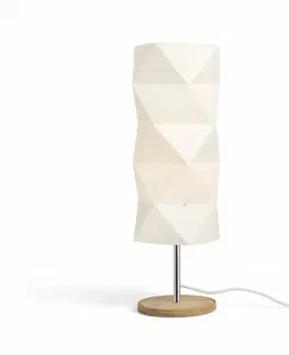 Lampy na noční stolek RED - DESIGN RENDL RENDL ZUMBA stolní bílé PVC/dřevo/chrom 230V E14 11W R13320