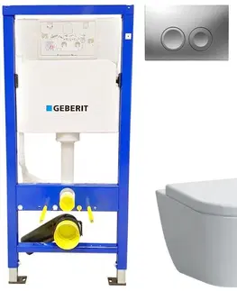 WC sedátka Geberit Duofix tlačítko DELTA21 matné WC LAUFEN PRO + SEDÁTKO 458.103.00.1 21MA LP3