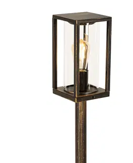 Venkovni stojaci lampy Vintage stojací venkovní lampa starožitná zlatá 100 cm IP44 - Charlois