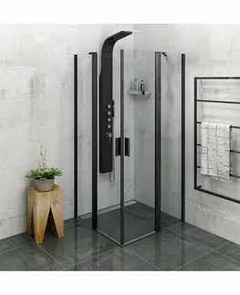 Koupelnový nábytek SAPHO Ska502 Ska nástěnný sušák ručníků 60 x 115 x 10 cm, černá mat