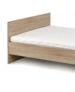 Postele HALMAR Dřevěná postel Lima 90x200 jednolůžko dub sonoma