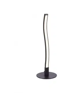 LED stolní lampy LEUCHTEN DIREKT is JUST LIGHT LED stolní lampa v černé design vlny s teple bílou barvaóu světla a šňůrovým vypínačem 3000K LD 15128-18