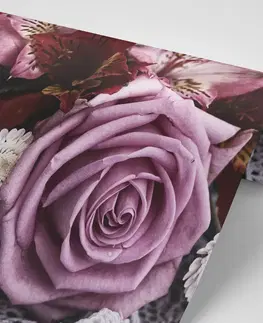 Samolepící tapety Samolepící fototapeta kytice růží v retro stylu
