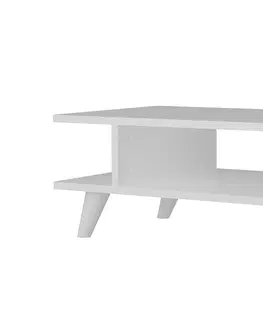 Konferenční stolky Sofahouse Designový konferenční stolek Farica 80 cm bílý