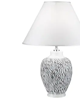 Lampy Kolarz Kolarz A1340.71.Gr - Stolní lampa CHIARA 1xE27/100W/230V bílá/šedá pr. 40 cm 