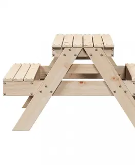 Zahradní stolky Piknikový stůl pro děti 88 x 97 x 52 cm masivní borové dřevo