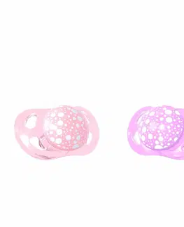 Odsávačky, pomůcky pro kojení Twistshake 2dílná sada dudlíků 0-6 m, růžová a fialová