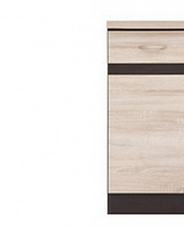 Kuchyňské dolní skříňky JAMISON, skříňka dolní 40 cm s pracovní deskou, levá, dub sonoma DOPRODEJ