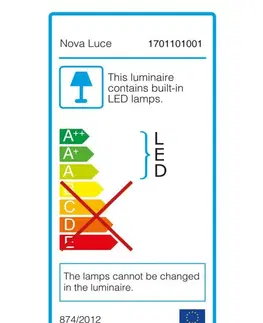 Designová závěsná svítidla Nova Luce Futuristický LED lustr Fusion v nadčasových barvách - 720 x 1500 mm, 3000 K, bílá NV 1701101001
