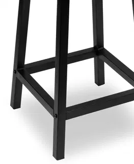 Barové židle TZB Barová židle FLINT RUSTIC kovová kulatá