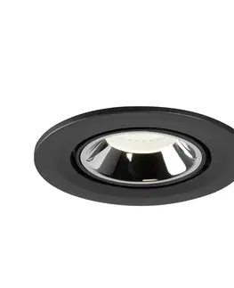 LED podhledová svítidla SLV BIG WHITE NUMINOS GIMBLE S zápustné stropní svítidlo černé/chrom 4000 K 20° 1005905