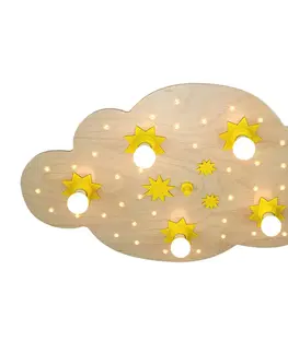 Stropní svítidla Elobra Stropní světlo Hvězdný oblak, buk přírodní, 75 cm