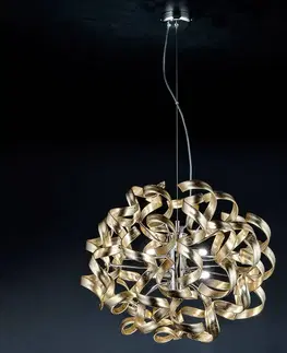 Závěsná světla Metallux Zlato - závěsné světlo s pozlátkem, 50 cm