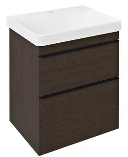 Koupelnový nábytek SAPHO SITIA umyvadlová skříňka 56,4x70x44,2cm, 2xzásuvka, borovice rustik SI060-1616