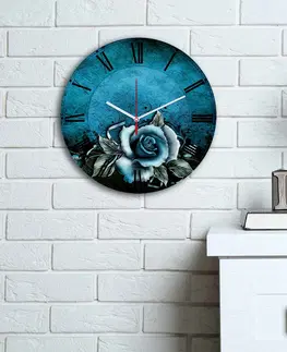 Nástěnné hodiny Dekorativní nástěnné hodiny RŮŽE MDF