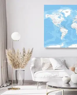 Obrazy na korku Obraz na korku stylová mapa světa