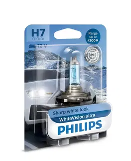 Autožárovky Philips H7 12V 55W PX26d WhiteVision Ultra 4200K 1ks blistr 12972WVUB1