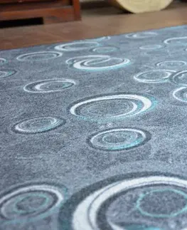 Koberce a koberečky Dywany Lusczow Kusový koberec DROPS Bubbles šedo-modrý, velikost 200x300