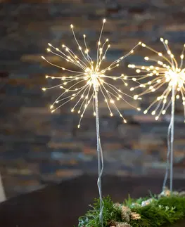 Vnitřní dekorativní svítidla STAR TRADING LED dekorační světlo Firework 3D stříbrošedá 50cm