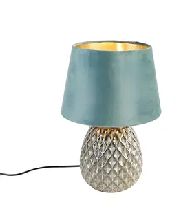 Stolni lampy Klasická stolní lampa zelená 35 cm - Betty