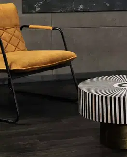 Konferenční stolky LuxD Designový konferenční stolek Ilissa 60 cm zlatý