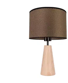 Lampy   7017403311551 - Stolní lampa MERCEDES 1xE27/40W/230V dub 