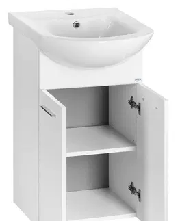 Koupelnový nábytek AQUALINE ZOJA umyvadlová skříňka 41,5x74x25,3cm, bílá 51045A