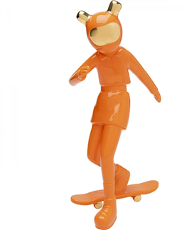 Sošky postavy a figurky KARE Design Soška Skating Astronaut - oranžová, 33cm