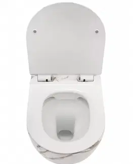 Záchody REA Závěsná WC mísa včetně sedátka RIMLESS Carlos Slim Lava matná REA-C8004