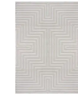 Hladce tkaný koberce Dizajnový Koberec 120x170cm, Nízky Vlas - Stříbrný