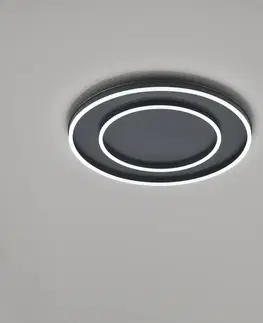 Stropní svítidla Helestra Helestra Sona LED stropní světlo, černá, Ø 59 cm