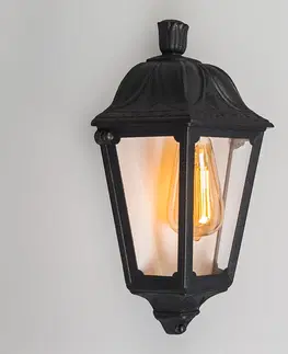 Venkovni lucerny Klasická venkovní nástěnná lampa černá IP55 - Lessie